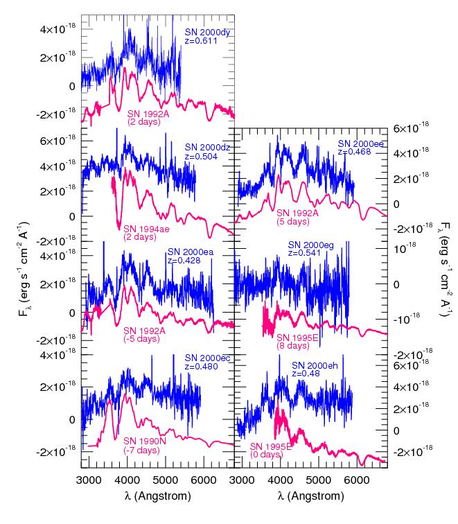 Accelerating Universe Contribution of most of the early photometry and spectroscopy of High-z SN Search