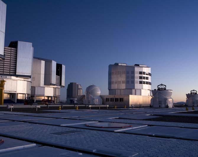 La Silla Paranal Observatory Very Large Telescope (Paranal) 9 telescopes operational, one in commissioning 14 instruments in use, 7 in development Instrumentation covers the available optical