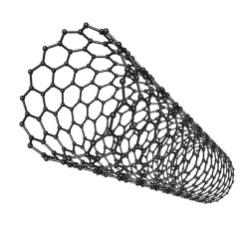 structures of each allotrope. Graphene is a 2D material formed from a hexagonal lattice of carbon atoms. Graphite is made up of individual stacked layers of graphene.