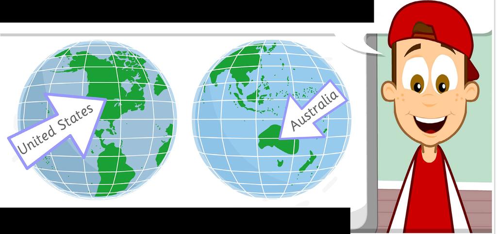 i itll1i lts.f,l ItsS I \ui Edl}cationC\!Y iii Seasons are caused because Earth moves around the Sun on a tilted imaginary axis. The U.S. and Australia are on opposite sides of Earth, so their seasons are opposite.
