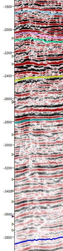 Seismic Mapped Horizons from RPI Horizon Name Relative Age (Marshall and Lang, 2013) Formation Top (Marshall and