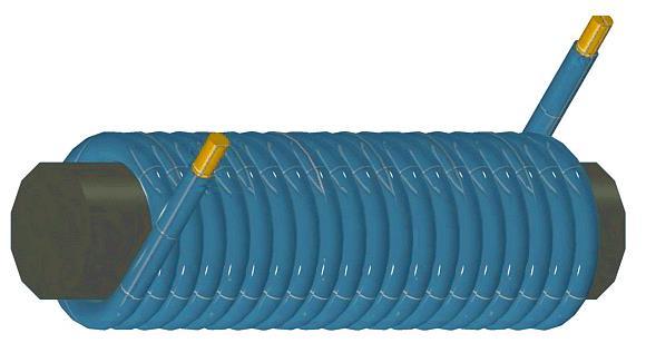 Current flowing through the wire causes the system to exhibit magnetic properties (Figure 3). Figure 3. Electromagnet consisting of a coil of insulated wire wound on a ferromagnetic core.