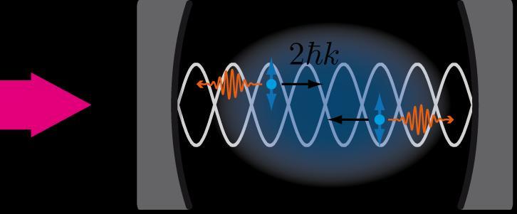 Generic optomechanical coupling Atoms -> Light: dispersive cavity resonance shift Light -> Atoms: AC-Stark shift per