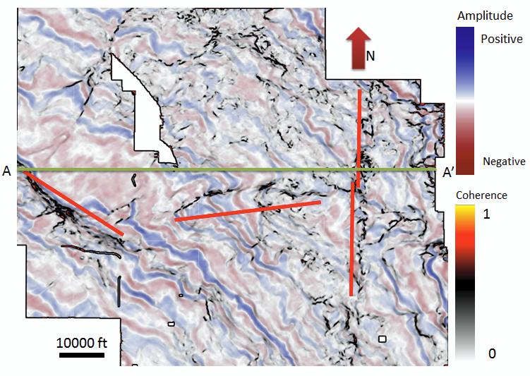 Seismic attributes are effective tools in characterizing the patterns of discontinuities within shale reservoirs.