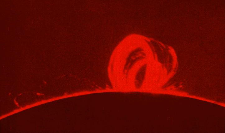 Arch Prominences H-alpha emission traces out magnetic