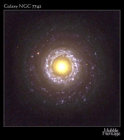 Active Galaxies The galaxy NGC 7742 is an otherwise normal spiral galaxy except for its extraordinarily bright nucleus that outshines