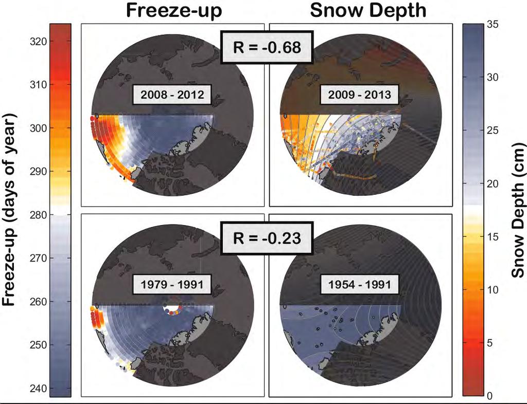 Interdecadal changes in snow depth on Arctic sea ice Webster et al., 2014 Large changes in snow depth on Arctic sea ice in the Western Arctic.