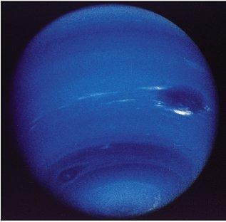 While Uranus was relatively featureless, Neptune showed cloud bands and storms much like Jupiter Neptune Voyager