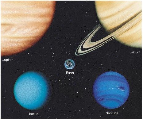 smaller size, Uranus and Neptune share many characteristic with Jupiter and Saturn The Jovian Family The