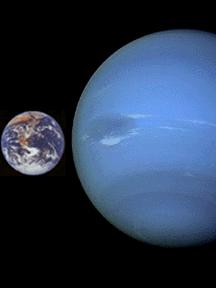 Equatorial diameter of 49,500 kilometers Nearly 4 Earth diameters A little bit smaller than Uranus Neptune: Basic Facts Mass is about 17 Earth masses A little bit more massive than Uranus Density = 1.