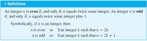 Example 1 Even and Odd Integers Use the definitions of even and odd to justify your answers to the following questions. a. Is 0 even? b.