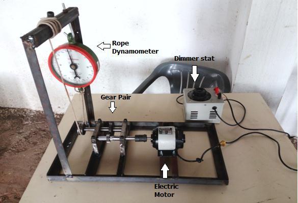The dynamometer is used to apply loading conditions to observe the vibration behavior of the system during load (A. Jaiswal, et al, 2013).