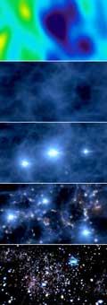 23 Galaxies Form Galaxies form from density fluctuations in the early universe.