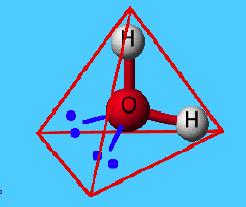 Hydrogen bonding by water is the result of two hydrogen atoms and two free