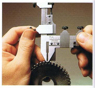 Gear tooth Vernier calipers are used to measure gear