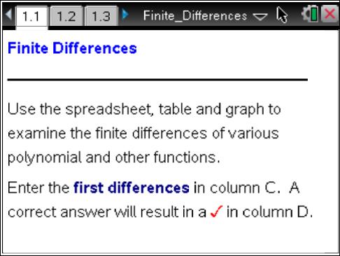 Math Objectives Students will be able to recognize that the first set of finite differences for a linear function will be constant.