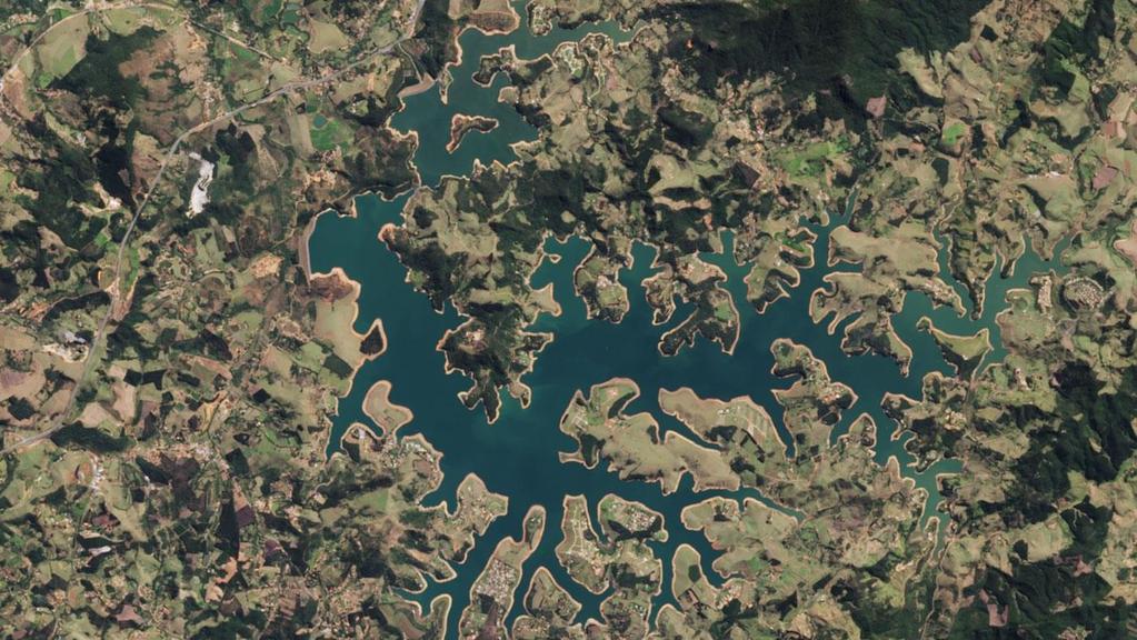 Water level in the Jaguari reservoir in Sao