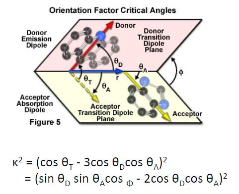 Orientation factor (κ) Dipoles don t emit isotropically in all directions Orientation of donor and acceptor will