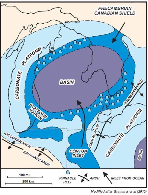 FOCUS ON THE SOUTHEASTERN RIM OF MICHIGAN BASIN Silurian carbonate reservoirs on the southeastern rim of the Michigan Basin in southwestern Ontario.
