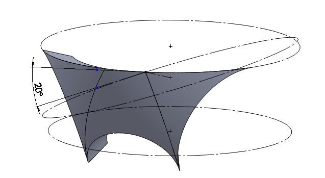 Fig. 16. Drawing the base circle.