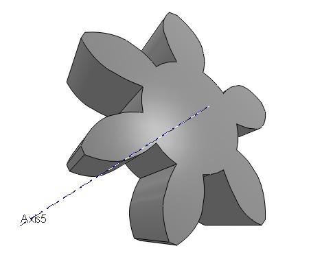 Then we just need to extend the roller (move face function) so that it could be split by the gear surface. Et voilà our first gear is ready! Fig. 14. Edge gear as a solid body.