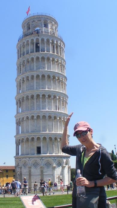 the Leaning Tower in Pisa 186 ft high, 296