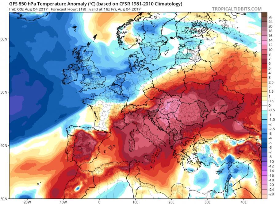 Further anomaly in summer by warmer than