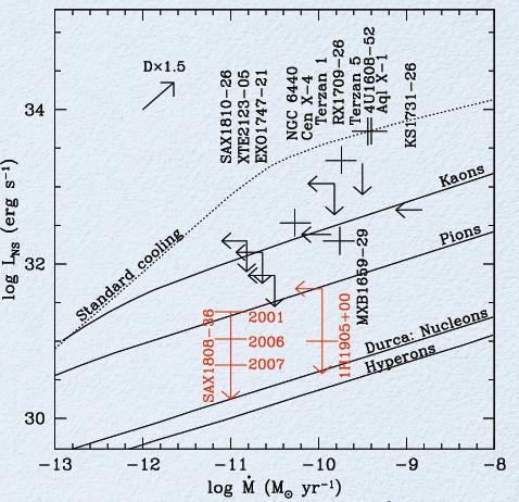 Rapid Cooling: n p + e - + ν e X Y + e - + ν e Slow Cooling Needs high (>10%) Proton fraction