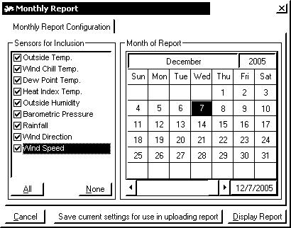 52 Report - Monthly Summary Report Monthly Summary Report Applies to: Basic Home Standard Professional Broadcast Used for: Display and/or print report showing max/min data for each day of an entire