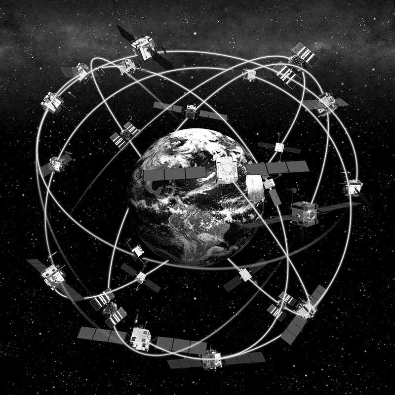 Orbiting satellites v T = (gr)