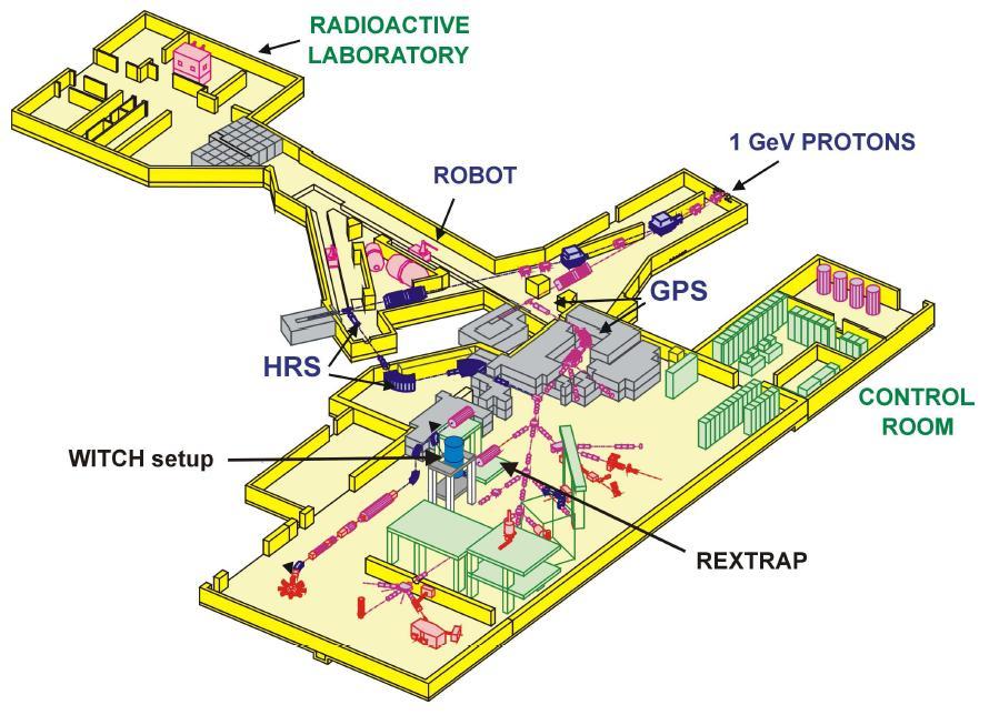 CHAPTER 2. EXPERIMENTAL SETUP 16 Figure 2.1: Overview of the ISOLDE hall.