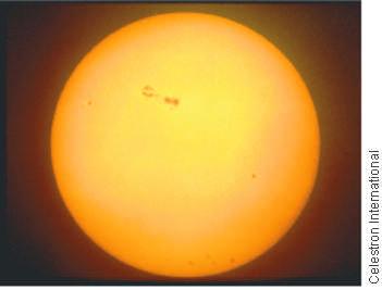 The Active Sun The most conspicuous features on the surface of the sun are the dark regions.