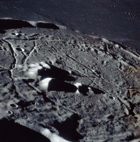 Other features on Moon Rille - long, narrow depressions in the lunar surface that resemble channels.