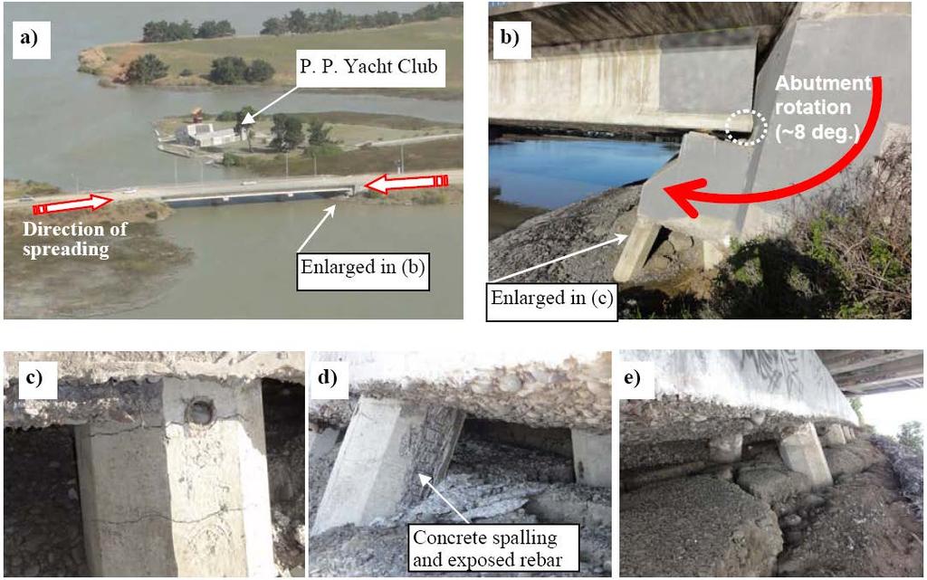 Appendix A: Mechanism and effects of liquefaction and lateral spreading embankment approaches towards the river was significantly affected and restricted by the bridge structure itself. Figure A.