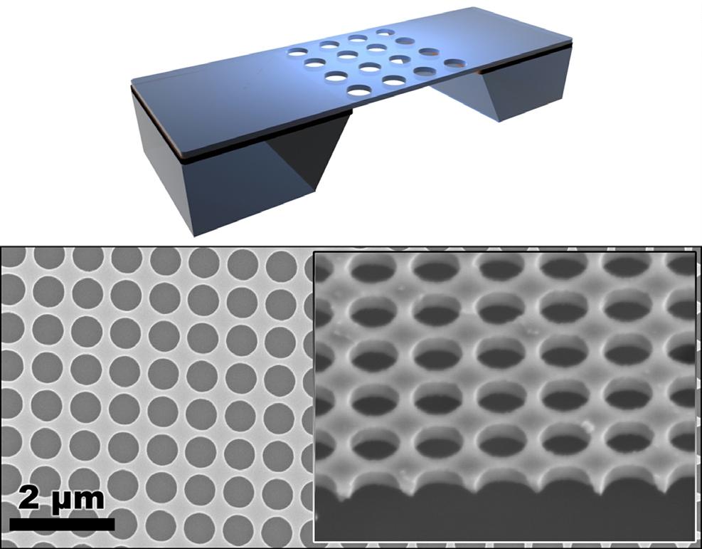 (a) (b) Fig. 5. (a) Fabricated photonic crystal silicon structure.