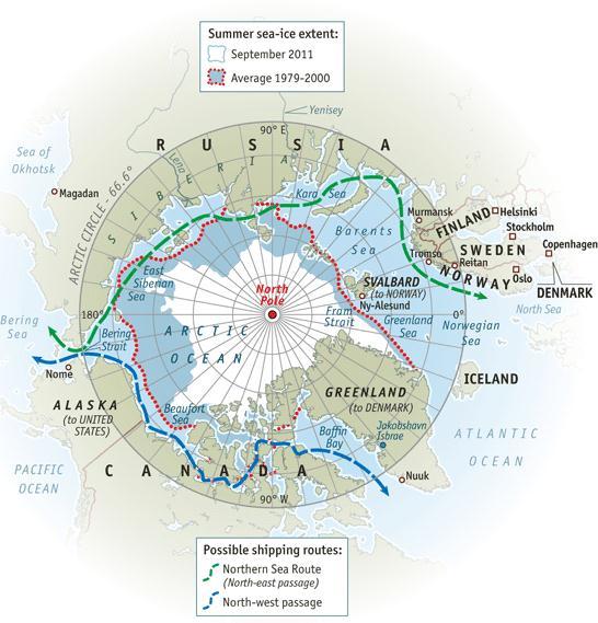 Arctic Routes Francois, Leister & Rojas-Romagosa (2015) Melting Ice Caps: