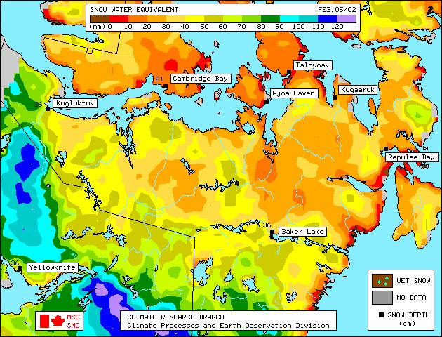 Regional SWE for Weather Forecasting NWT/Nunavut Request from Arctic Weather Centre in