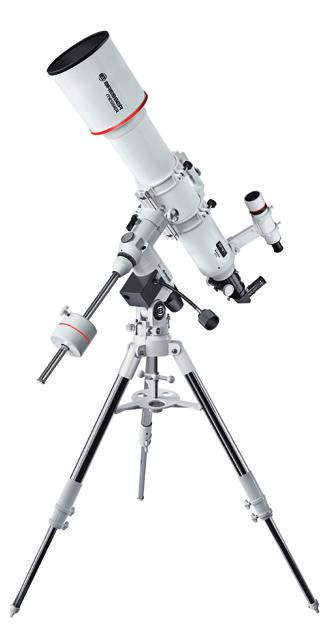 8 kg AR-90 s Achromatic Refractor with EXOS-1 Item number 4790127 Optical design achromatic refractor Clear aperture 3.5 = 90 mm Focal length 500 mm Focal ratio f/5.5 Resolving power 1.