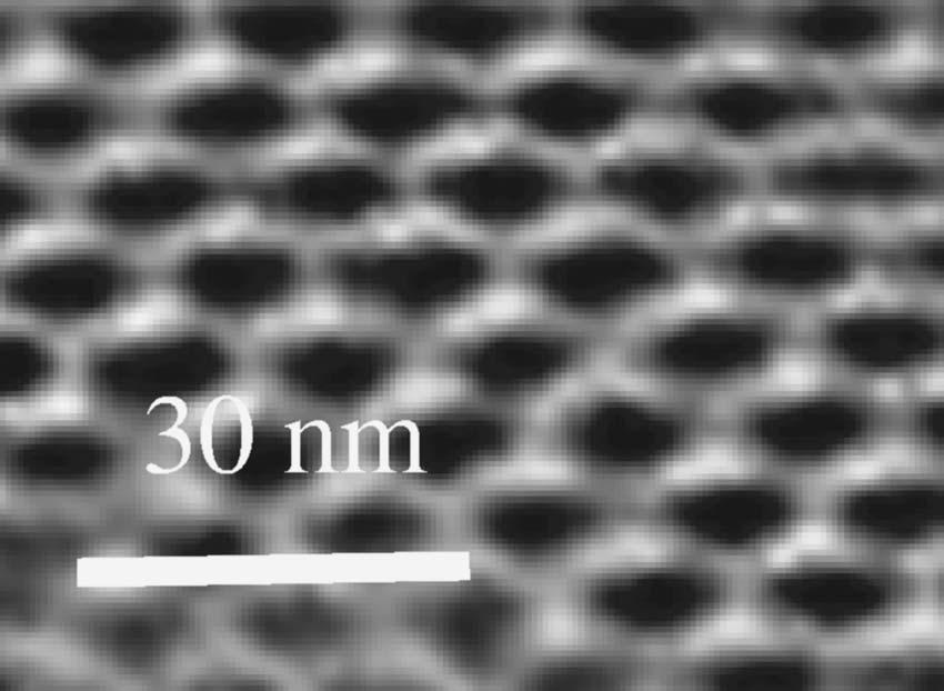 G760 Journal of The Electrochemical Society, 153 8 G759-G764 2006 Figure 2. TEM micrograph of porous silica low-k dielectric film. 10 2 % RH/min, and the humid environment was varied as quasistatic.