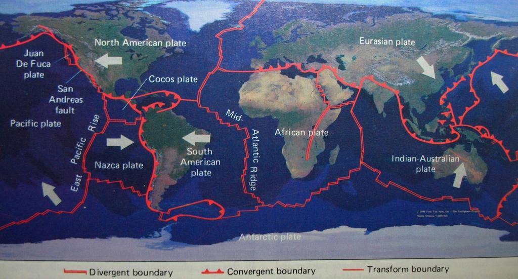 Structure of the Earth Plate Tectonics - The rigid lithosphere floats on the asthenosphere - the litosphere is