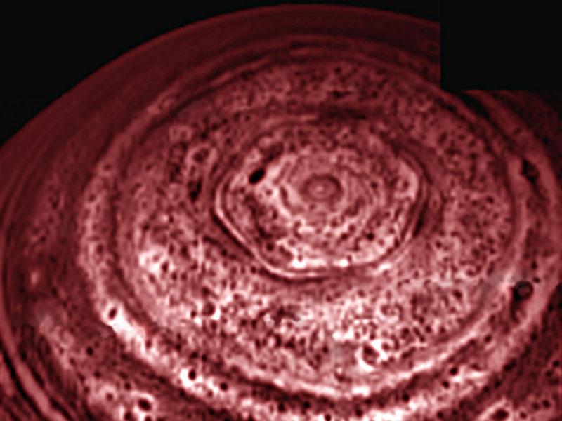 storm on top of Saturn s north pole The only