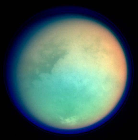 Titan Largest moon of Saturn Only moon with an atmosphere Only planetary body other than the Earth with liquid bodies Discovered by Huygens in 1655 Discovery coded in an