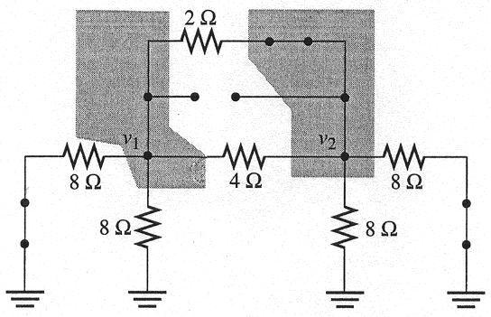 c g f g c + g d + g e + g f v 2 = i s + g a v s1 + g f v s i s + g e v s2 g f v s This method is the main basis for computer methods of circuit analysis and is used in such packages as SPICE. 7.