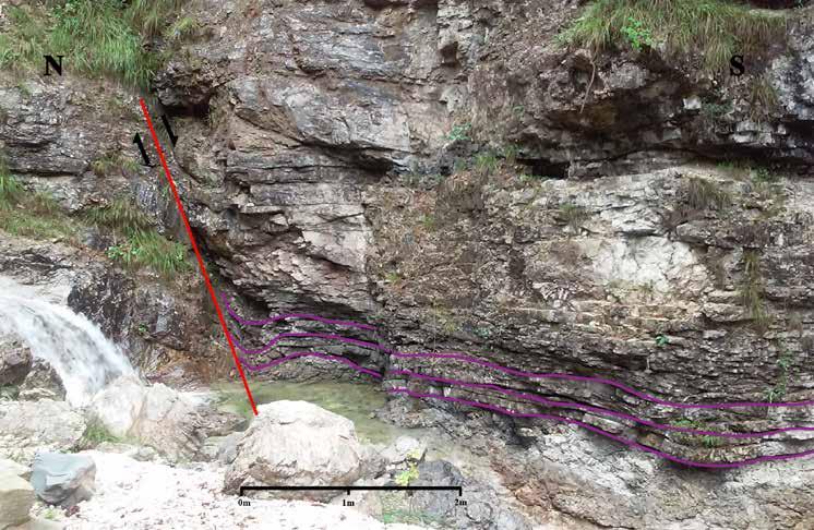 Figure 6.1b. Possible continuation of the fault in figure 6.1a, on the other side of the valley 6.
