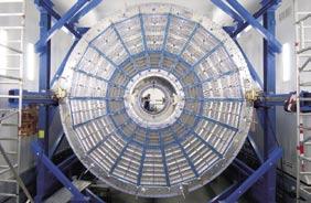 The collaboration builds its detector around an enormous toroidal magnet system, which consists of eight race-trackshaped superconducting magnet coils, each 25