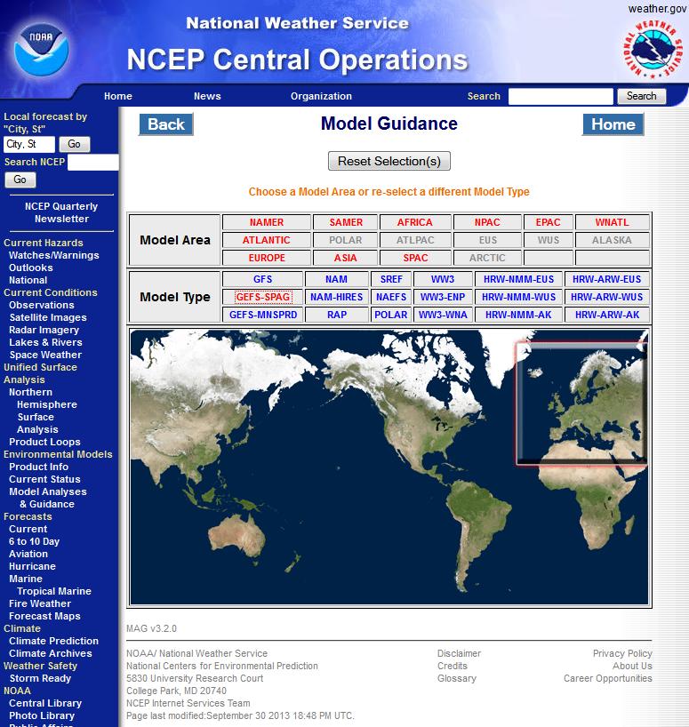 Access to Ensemble Output NCEP GEFS and NAEFS: http://mag.ncep.