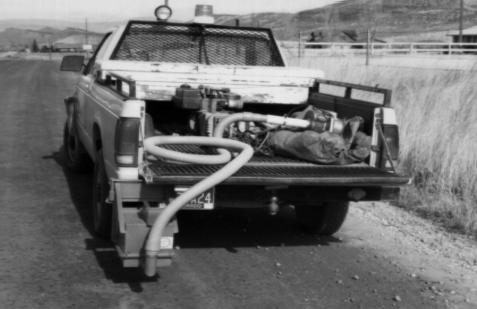 To perform the testing, a ¾ ton truck (Figure 2) provided by the Larimer Country Road & Bridge Department was used.