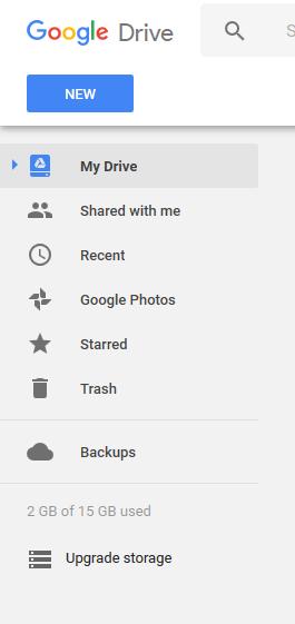 Your Google Drive Menu Your Drive