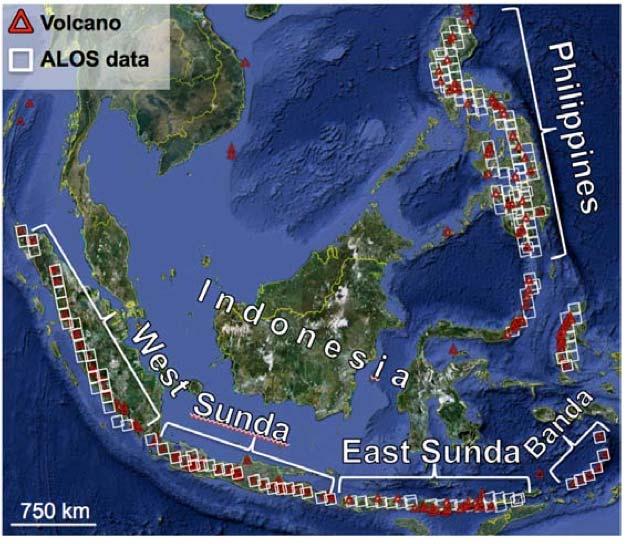 Plans for Southeast Asia Geohazard Natural laboratory: Volcano Monitoring Background monitoring with Sentinel 1a,b, ALOS 2 High res imaging of selected volcanoes