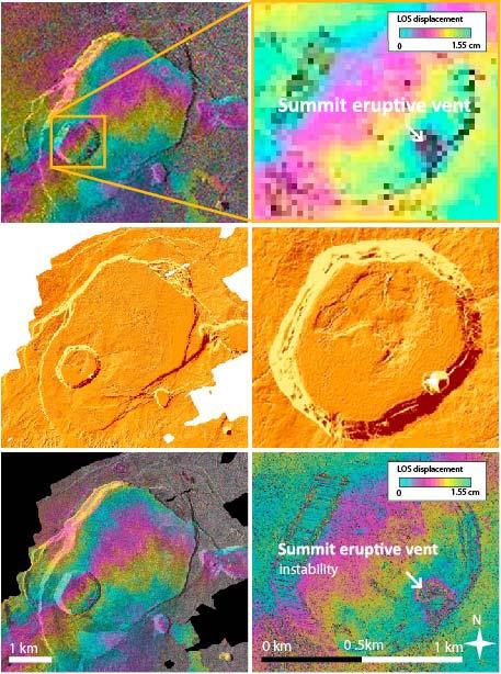 Kīlauea caldera Halema uma u Crater Exceptional resolution of deformation 3-m-resolution LIDAR DEM small-scale deformation patterns